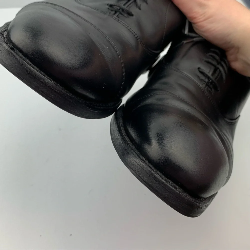 Allen Edmonds Hopkinson mens cap toe oxfords size 13 D black calfskin leather